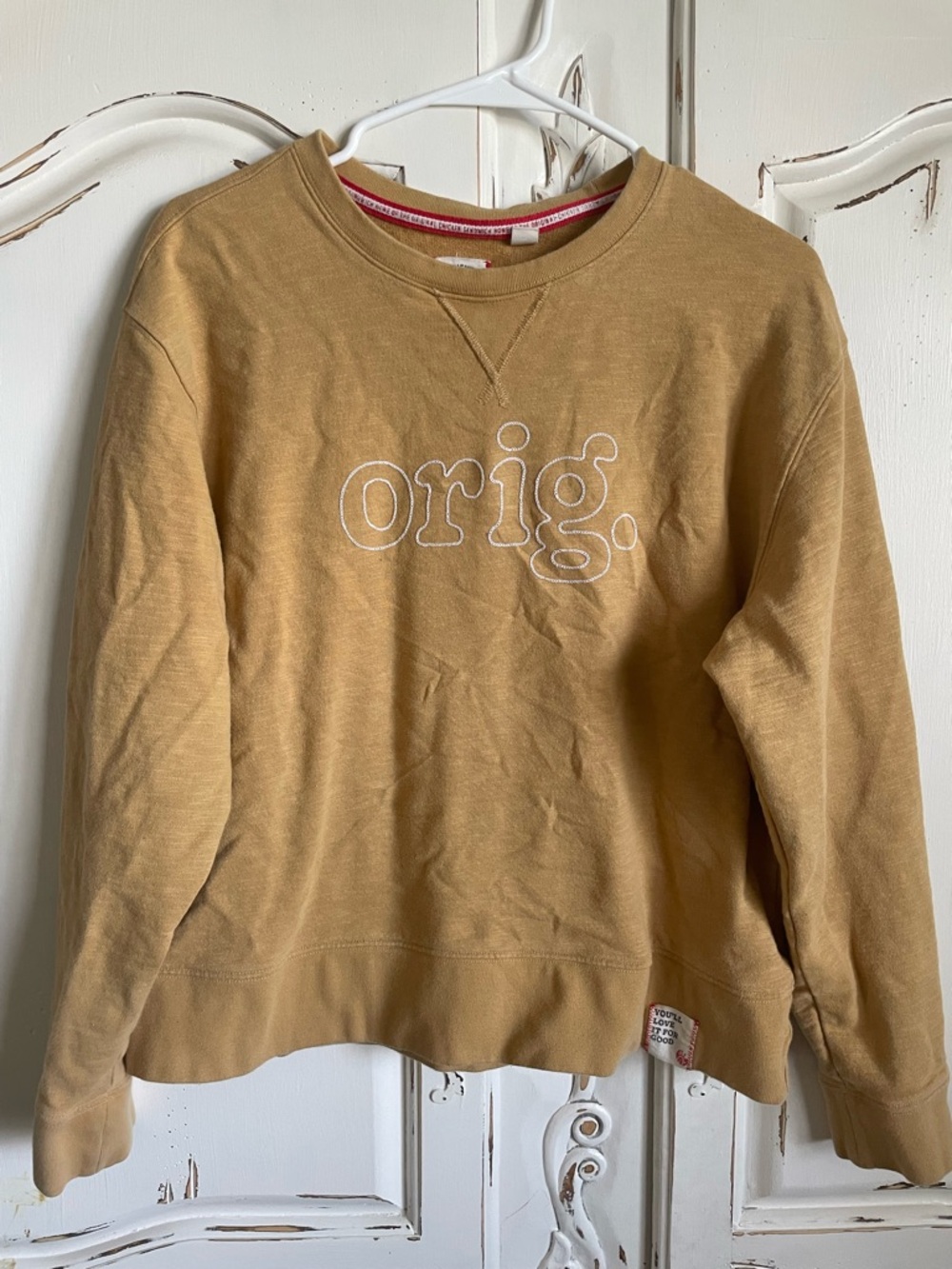 Rare Mustard Yellow Chick-Fil-A orig. Crewneck Sweatshirt
